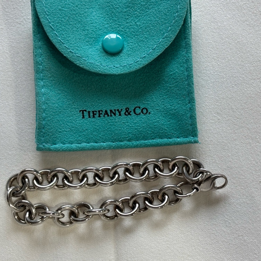 Tiffany & Co Rolo Link Bracelet for Charms Pendants, Silver, 7 inch